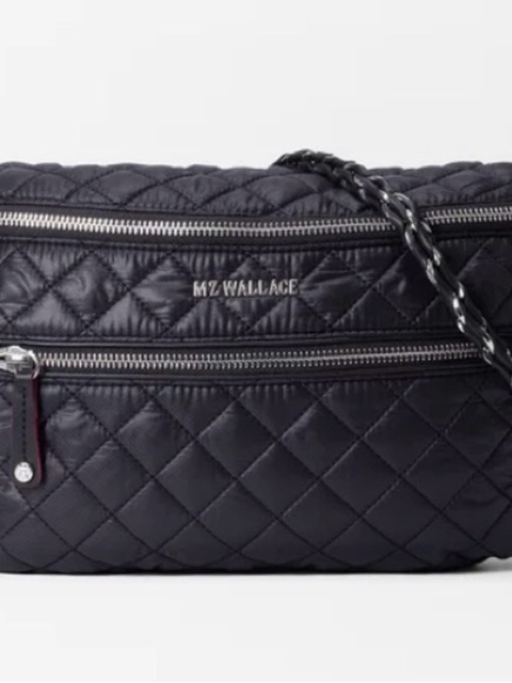 MZ Wallace Quilted Black Nylon Crossbody